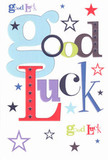 The spirit of encouragement leaps straight out from this vibrant good luck card, its cheerful greeting composed of lively, oversized letters in baby blue, deep crimson, moss green, and royal purple-all hues beloved by Milton Keynes' creative community. Each letter interlocks as if expertly tied, bringing to mind the careful, personal touch given to every bouquet arranged in a local shop just off Saxon Gate. Across the luminescent white, bursts of navy, lavender, and soft lime stars scatter like confetti over a celebration in the Theatre District. The card's surface is smooth, rich, and substantial-a pleasure to hold and a fitting vessel for well-wishes. Designed to mark milestones, from the excitement of a new job on Midsummer Boulevard to exam success at the nearby college, this card embodies the optimism, warmth, and steadfast support found throughout Milton Keynes. It's the sort of gesture you'd pair with a hand-delivered bouquet for same-day delivery, ensuring your encouragement arrives just when it's needed most.